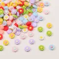 Lot de 50 breloques résine mini fleurs sans trou pour bijoux – Couleur style3 6mm