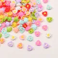 Lot de 50 breloques résine mini fleurs sans trou pour bijoux – Couleur style4 6mm