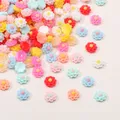Lot de 50 breloques résine mini fleurs sans trou pour bijoux – Couleur style5 6mm