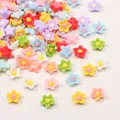 Lot de 50 breloques résine mini fleurs sans trou pour bijoux – Couleur style6 7mm