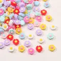 Lot de 50 breloques résine mini fleurs sans trou pour bijoux – Couleur style7 6mm