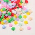 Lot de 50 breloques résine mini fleurs sans trou pour bijoux – Couleur style8 6mm