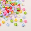 Lot de 50 breloques résine mini fleurs sans trou pour bijoux – Couleur style9 6mm
