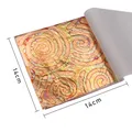 Lot de 50 feuilles cuivre et or imitation pour artisanat – Couleur type 12