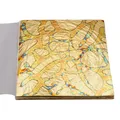 Lot de 50 feuilles d'or imitation 14x14 cm pour nail art – Couleur Bleu