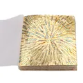 Lot de 50 feuilles d'or imitation 14x14 cm pour nail art – Couleur Gris clair