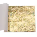 Lot de 50 feuilles d'or imitation 14x14 cm pour nail art – Couleur jaune clair