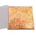 Lot de 50 feuilles d'or imitation 14x14 cm pour nail art – Couleur Orange