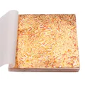 Lot de 50 feuilles d'or imitation 14x14 cm pour nail art – Couleur Vert armée