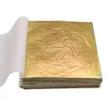 Lot de 50 feuilles d'or imitation 14x14 cm pour nail art – Couleur vert clair