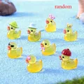 Lot de 50 ou 100 mini canards résine lumineux pour jardin – Couleur random A