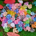 Lot de 50 ou 100 mini canards résine lumineux pour jardin – Couleur random B