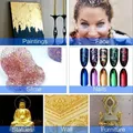 Lot de 500 feuilles d'or imitation pour artisanat et nail art – 2