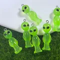 Lot de 6 breloques résine lumineuses extraterrestres pour bijoux – Couleur WXRDZ-6PC
