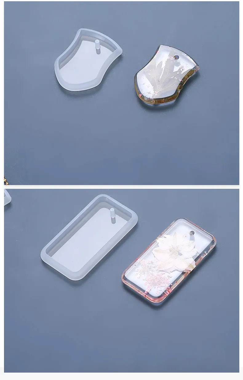 Lot de 6 moules silicone formes géométriques pour bijoux