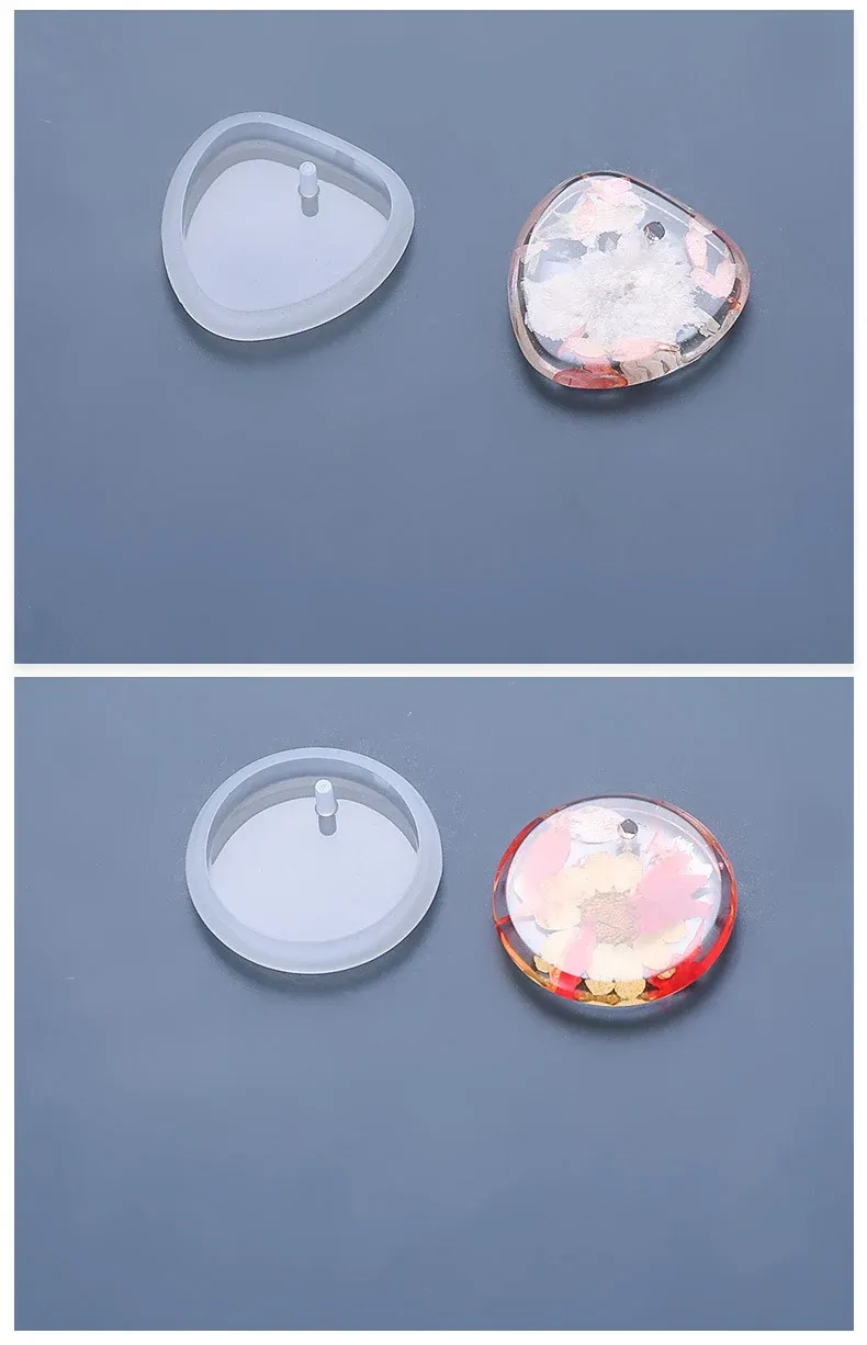 Lot de 6 moules silicone formes géométriques pour bijoux