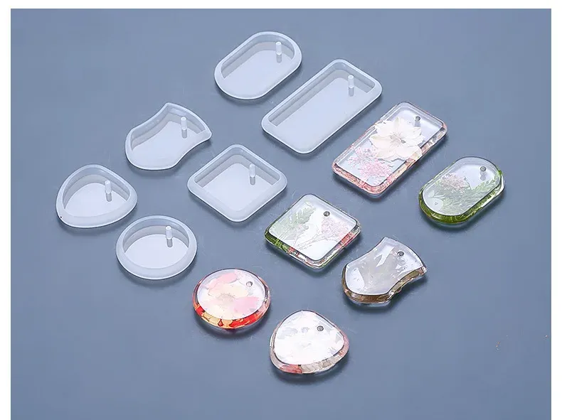 Lot de 6 moules silicone formes géométriques pour bijoux