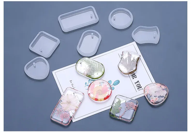 Lot de 6 moules silicone formes géométriques pour bijoux