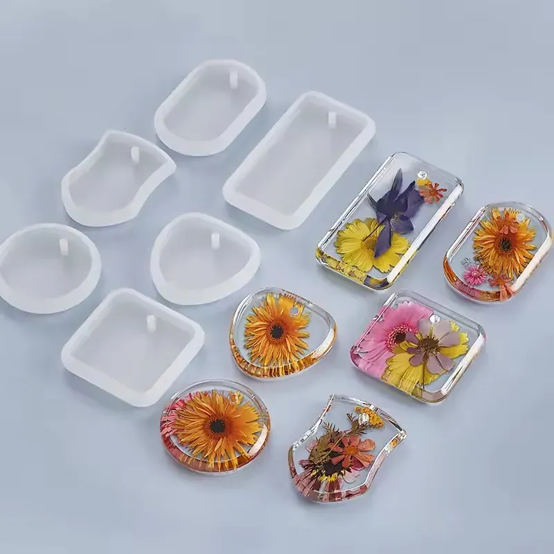 Lot de 6 moules silicone formes géométriques pour bijoux