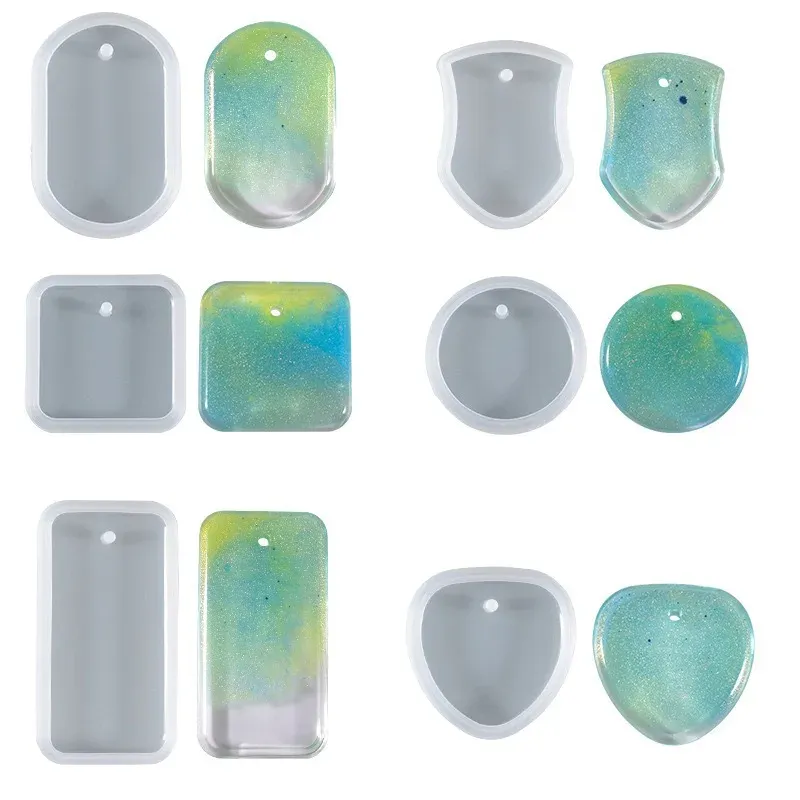 Lot de 6 moules silicone formes géométriques pour bijoux
