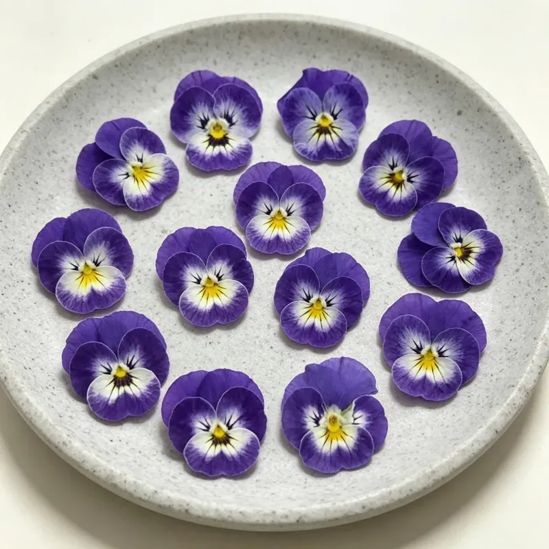 Lot de 60 fleurs de pensée bleues séchées pour bijoux et cartes