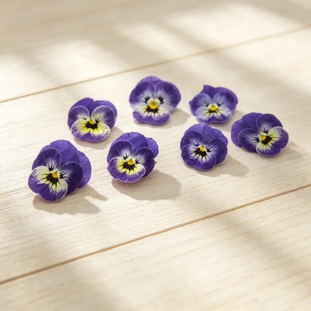 Lot de 60 fleurs de pensée bleues séchées pour bijoux et cartes