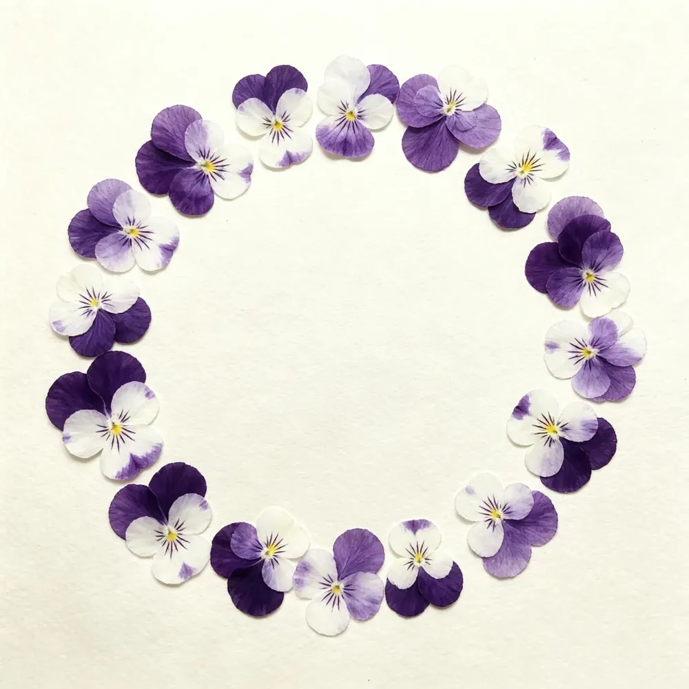 Lot de 60 fleurs de pensée tricolores séchées pour bijoux et cartes