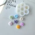 Lot de 7 moules silicone rose pivoine pour bougie – 2