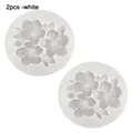 Lot de moules silicone fleurs pour bougie et savon – Couleur WHITE
