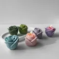 Lot de moules silicone rose 3D pour bougie et savon – 3