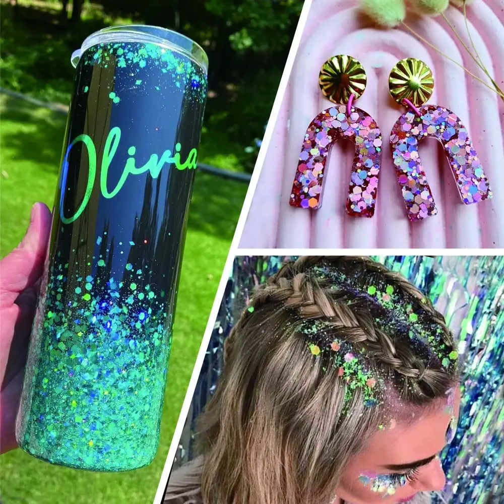 Mélange paillettes holographiques 50g pour résine