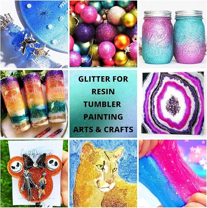 Mélange paillettes holographiques 50g pour résine