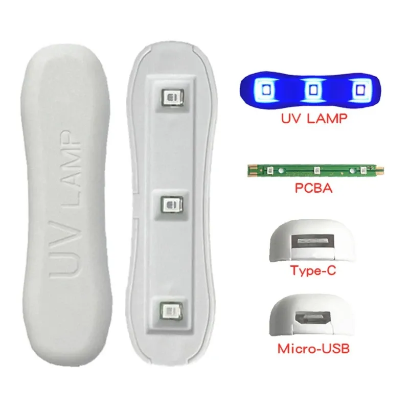 Mini lampe UV LED double Type-C pour réparation résine et écrans
