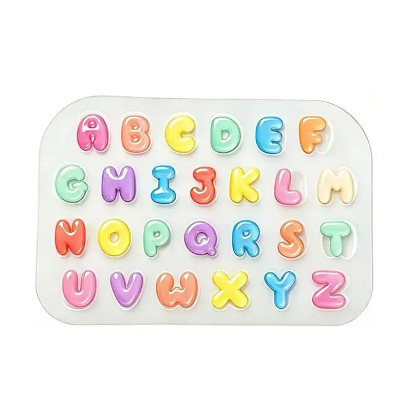 Mini moule silicone lettre pendentif clé