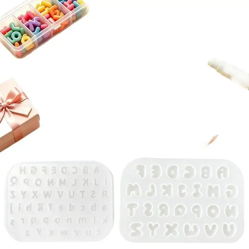Mini moule silicone lettre pendentif clé