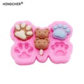 Mini moule silicone patte chat chien ours bijoux – 6