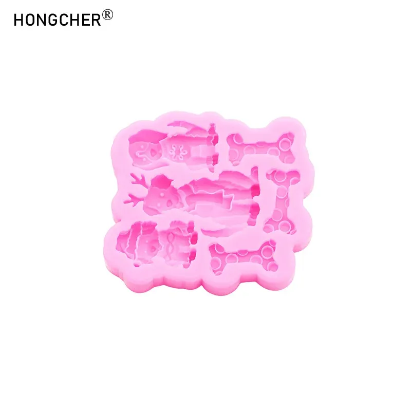 Mini moule silicone patte chat chien ours bijoux