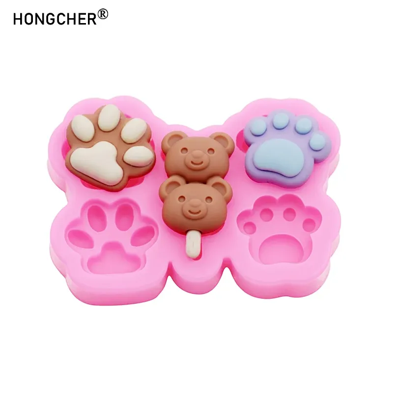 Mini moule silicone patte chat chien ours bijoux