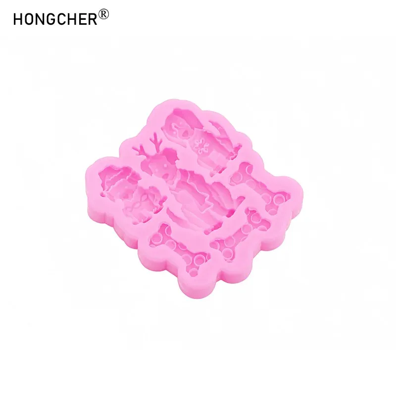 Mini moule silicone patte chat chien ours bijoux