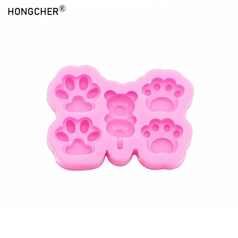 Mini moule silicone patte chat chien ours bijoux