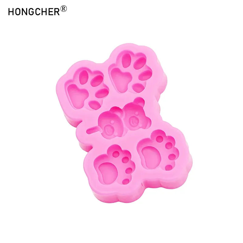 Mini moule silicone patte chat chien ours bijoux