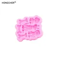 Mini moule silicone patte chat chien ours bijoux – Couleur pink
