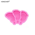 Mini moule silicone patte chat chien ours bijoux – Couleur pink