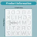 Mini moules silicone lettres pour porte-clés et bijoux DIY – Couleur Blanc crème