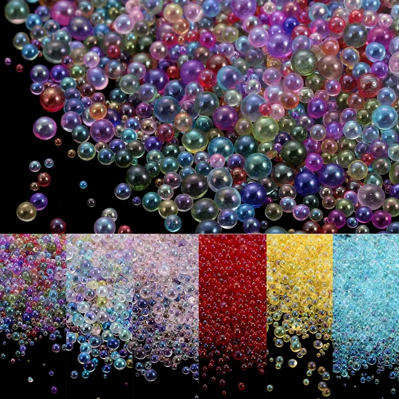 Mini perles de verre 10 à 20 g pour résine et nail art