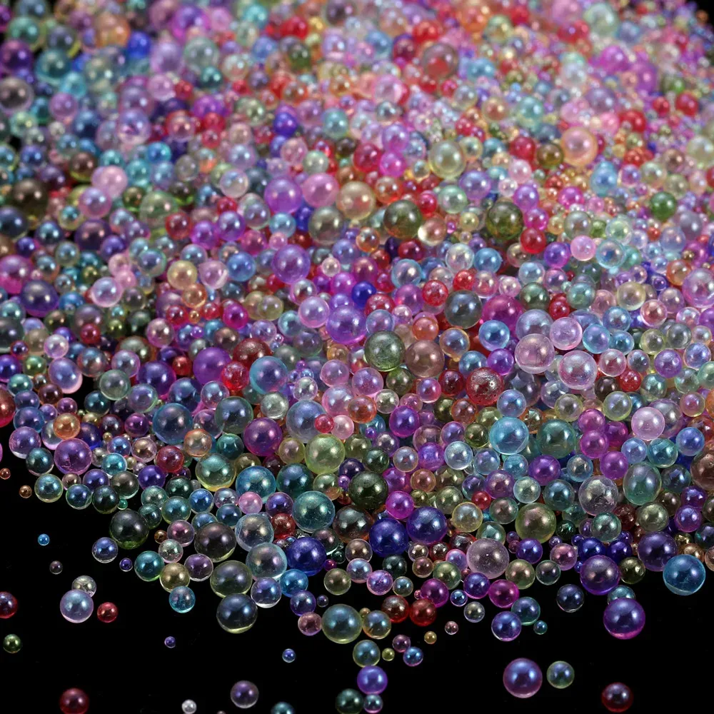 Mini perles de verre 10 à 20 g pour résine et nail art