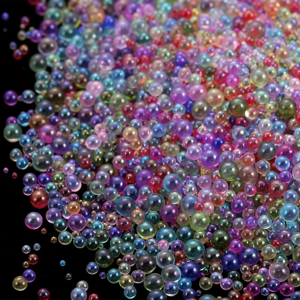 Mini perles de verre 10 à 20 g pour résine et nail art