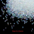 Mini perles de verre 10 à 20 g pour résine et nail art – Couleur Transparent 06
