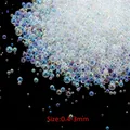 Mini perles de verre 10 à 20 g pour résine et nail art – Couleur Transparent Mixte