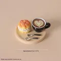 Mini set café et pâtisserie résine pour maison poupée – Couleur vert (A6)
